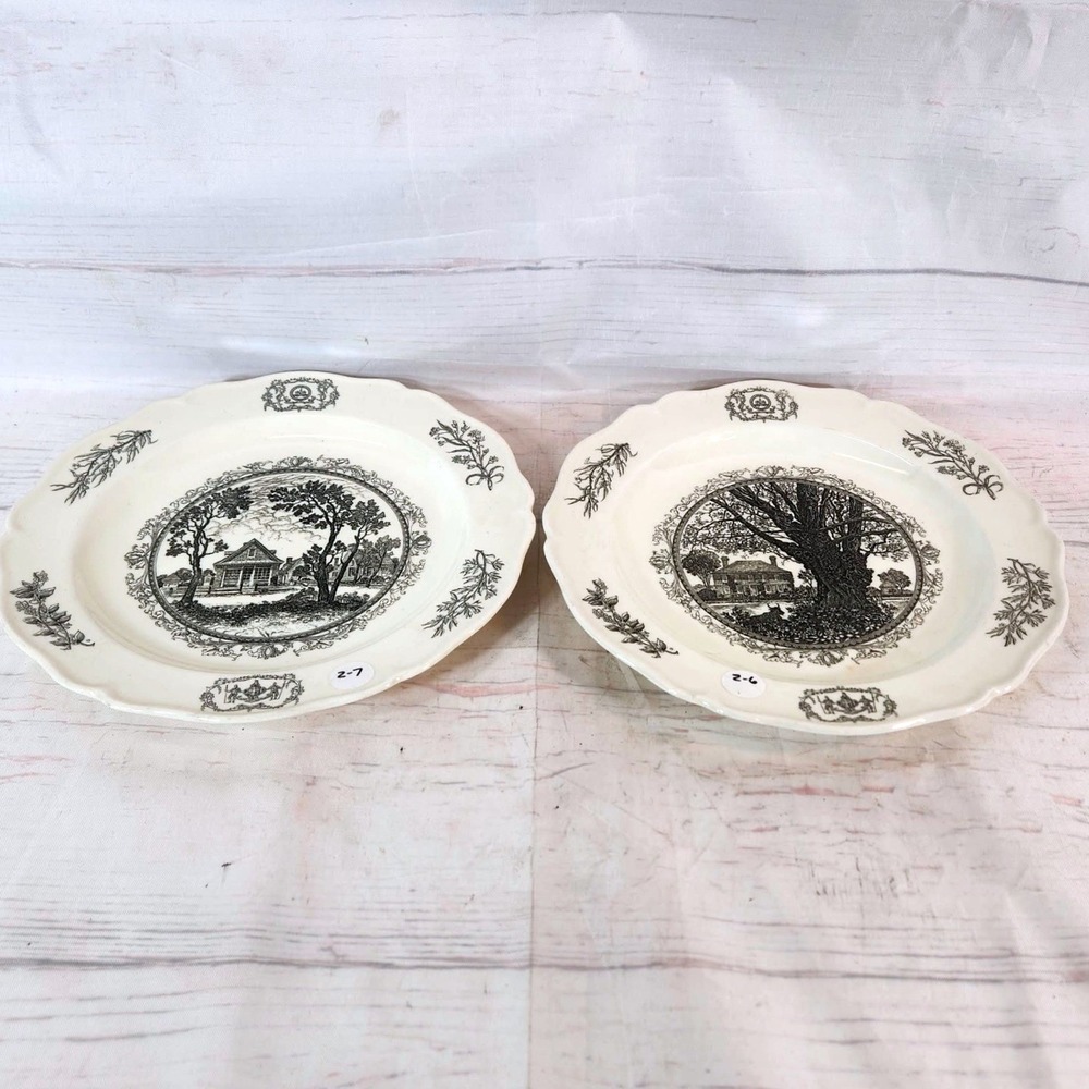 Williamsburg George‎ Wythe House Archibald Blair Storehouse Plates Set of 2